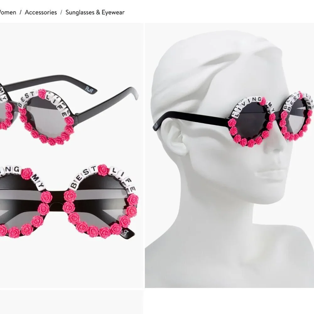 Rad + Refined Round Embellished Sunglasses